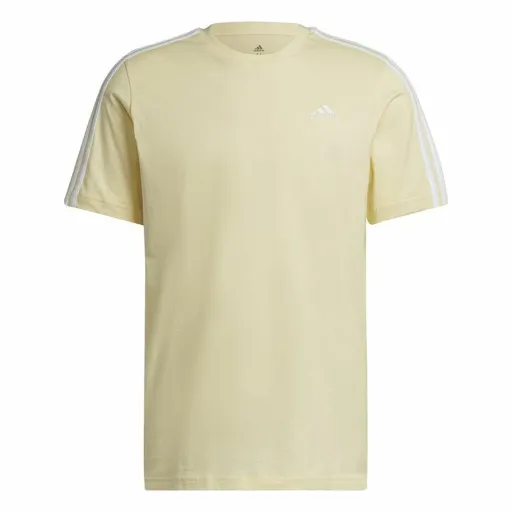 Camisola de Manga Curta Homem Adidas Essentials 3 Bandas  Amarelo