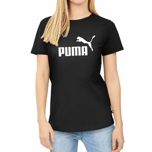 Camisola de Manga Curta Mulher Puma LOGO TEE 586774 01 Preto