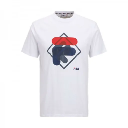 Camisola de Manga Curta Homem Fila  FAM0447 10001 Branco