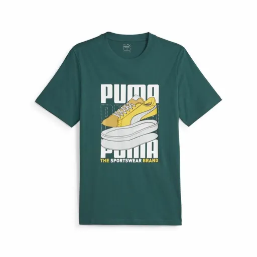 Camisola de Manga Curta Homem Puma Graphiccs Sneaker Verde