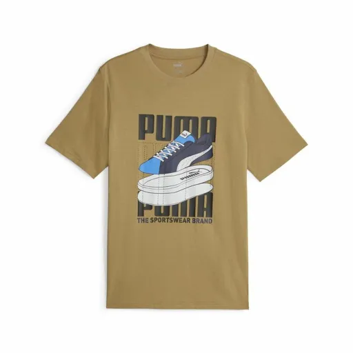 Camisola de Manga Curta Homem Puma Graphiccs Sneaker Castanho