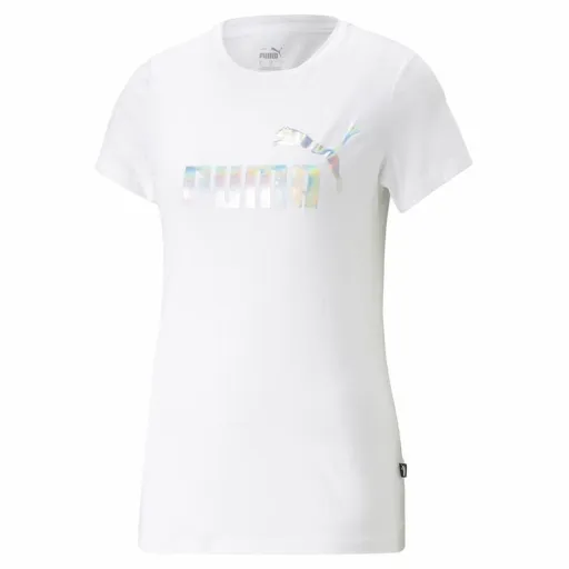 Camisola de Manga Curta Mulher Puma Ess+ Nova Shine Branco