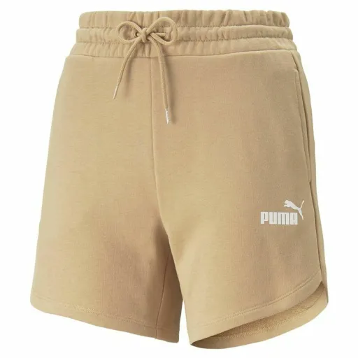 Calções de Desporto para Mulher Puma Essentials 5" High Waist Bege