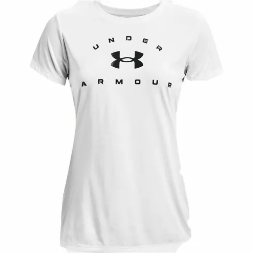 Camisola de Manga Curta Mulher Under Armour Tech Solid Branco