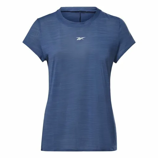 Camisola de Manga Curta Mulher Reebok Workout Ready Azul Escuro