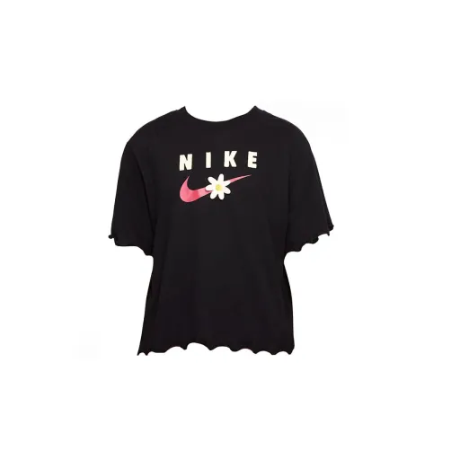 Camisola de Manga Curta Infantil TEE ENERGY BOXY FRILLY  Nike DO1351 Preto