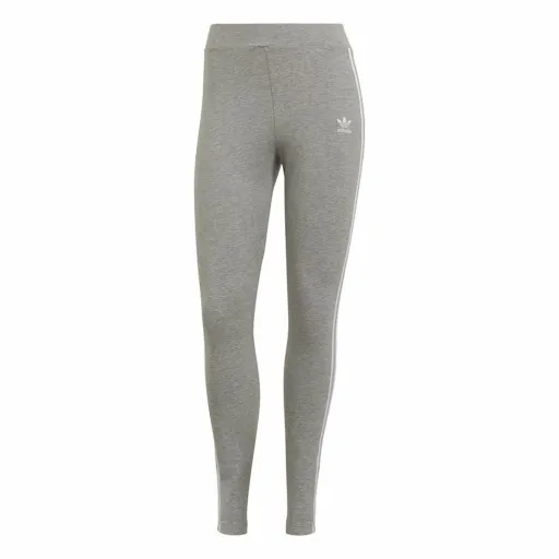 Leggings de Desporto de Mulher Adidas Adicolor Classics 3-Stripes Cinzento