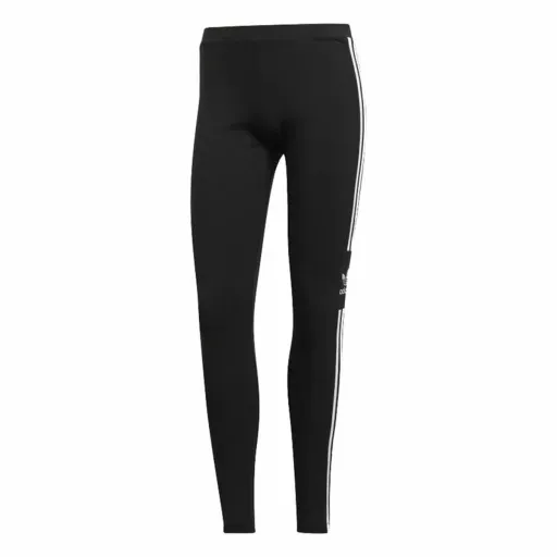 Leggings de Desporto de Mulher Adidas Adicolor 3 Stripes Trefoil Preto