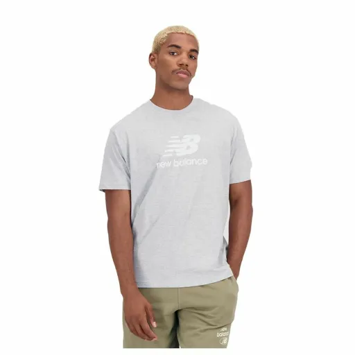 Camisola de Manga Curta Homem New Balance Essentials Cinzento