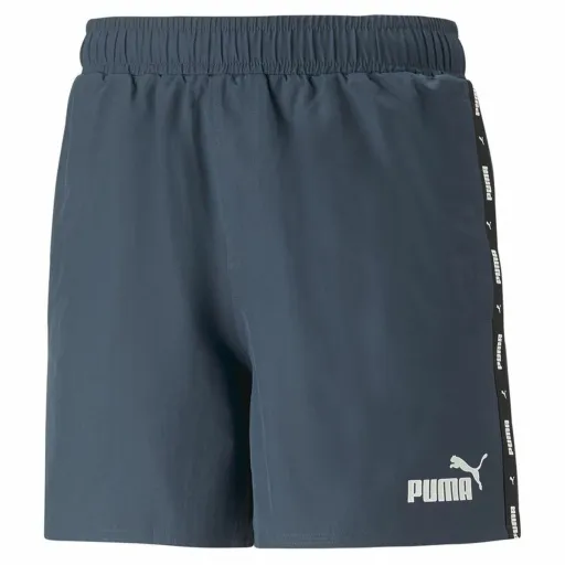 Calções de Desporto para Homem Puma Ess+ Tape Cinzento Escuro Azul Escuro