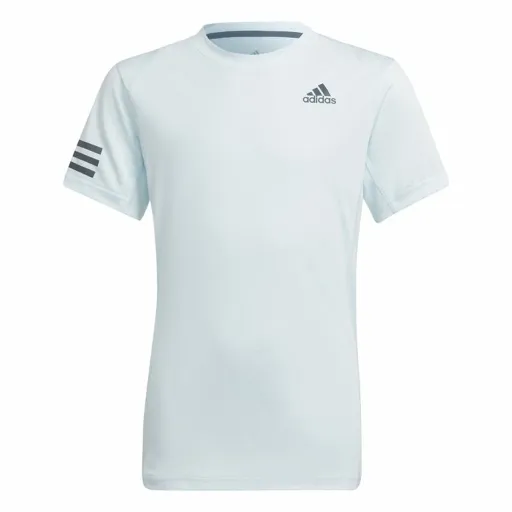 Camisola de Manga Curta Infantil Adidas Club Tennis 3 Bandas Branco