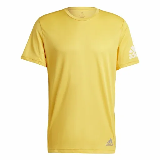 Camisola de Manga Curta Homem Adidas Run It Amarelo