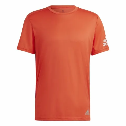 Camisola de Manga Curta Homem Adidas Run It Laranja