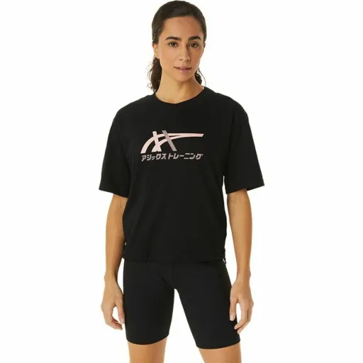 Camisola de Manga Curta Mulher Asics Tiger Preto