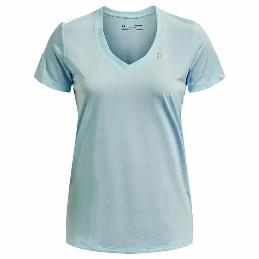 Camisola de Manga Curta Mulher Under Armour Tech Twist Azul Claro