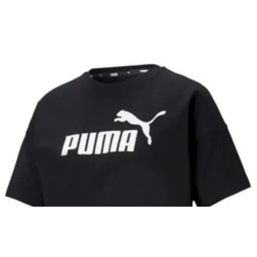 Camisola de Manga Curta Mulher Puma CROPPED LOGO TEE 586866 01  Preto