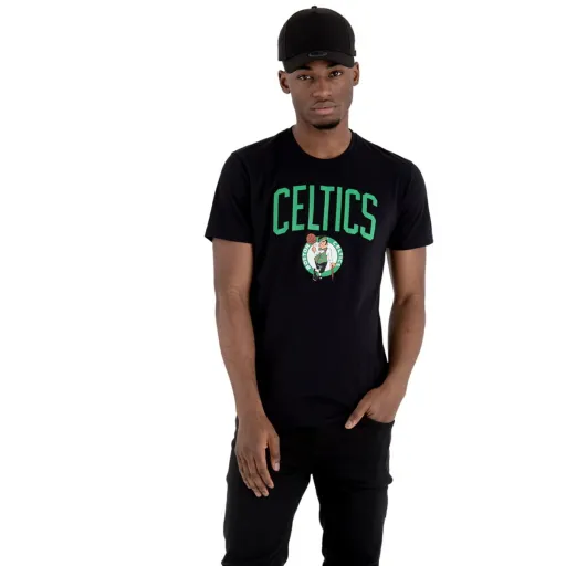 Camisola de Manga Curta Homem New Era NOS NBA BOSCEL 60505459  Preto