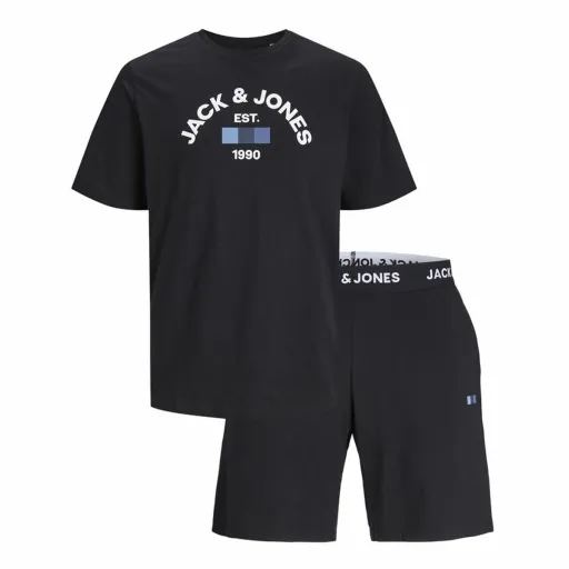 Conjunto Desportivo para Adultos Jack & Jones Jactheo Ss Preto 2 Peças