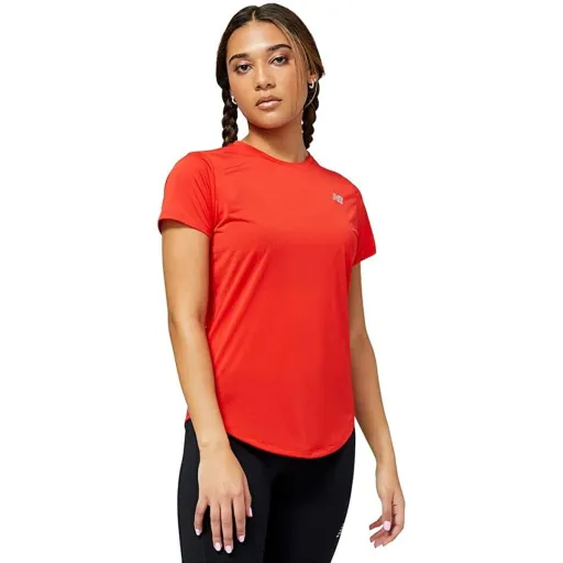 Camisola de Manga Curta Mulher New Balance Accelerate Vermelho