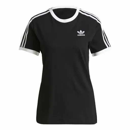 Camisola de Manga Curta Mulher Adidas 3 Stripes Preto