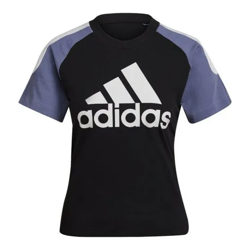 Camisola de Manga Curta Mulher Adidas Sportswear Colorblock Preto