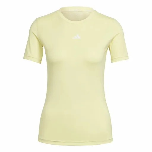 Camisola de Manga Curta Mulher Adidas Techfit Training Amarelo