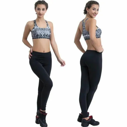 Leggings de Desporto Infantis Happy Dance Preto