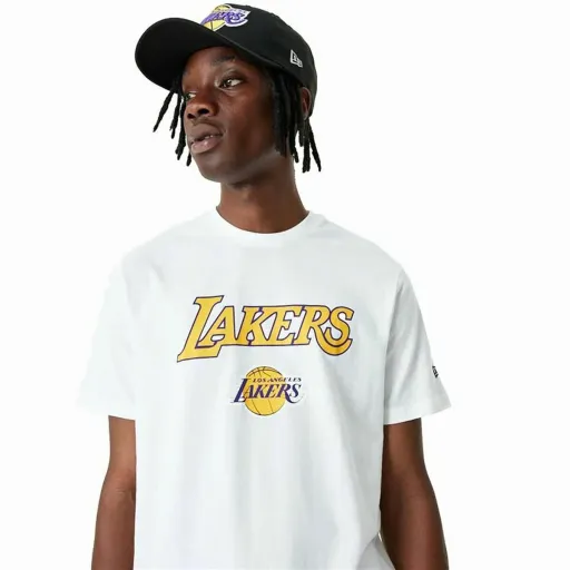 T-Shirt de Basquetebol New Era NBA LA Lakers Branco