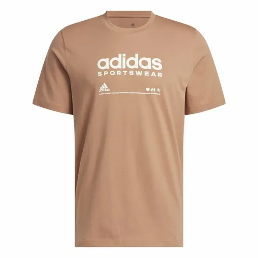 Camisola de Manga Curta Homem Adidas Lounge Castanho