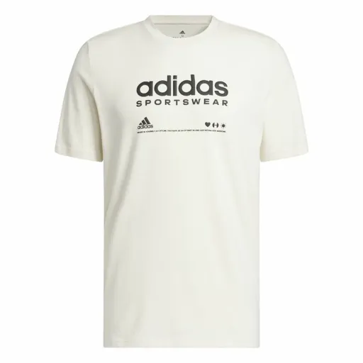 Camisola de Manga Curta Homem Adidas Lounge Branco