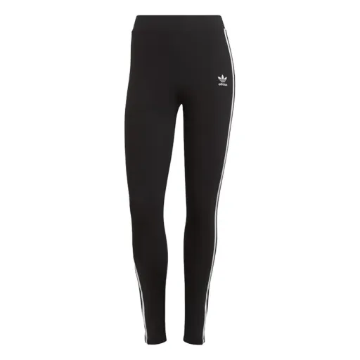 Leggings de Desporto de Mulher Adidas Originals 3 Stripes Preto