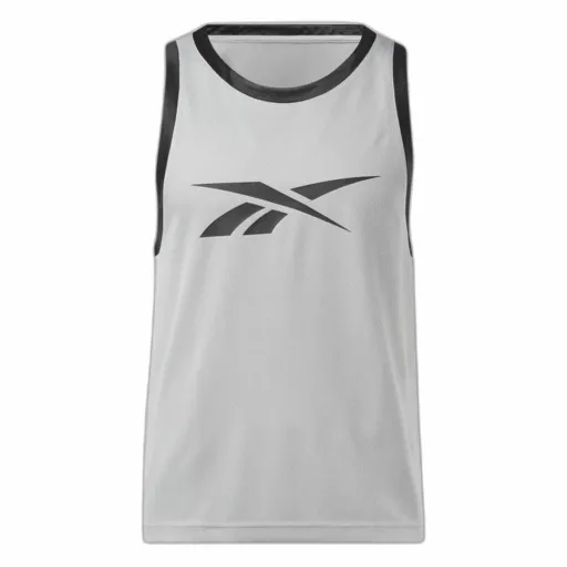 T-Shirt de Basquetebol Reebok Cinzento Claro