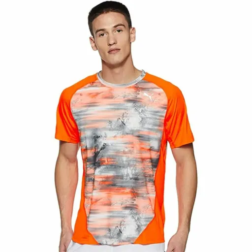 Camisola de Manga Curta Homem Graphic Tee Shocking Puma  Graphic Tee Shocking Laranja