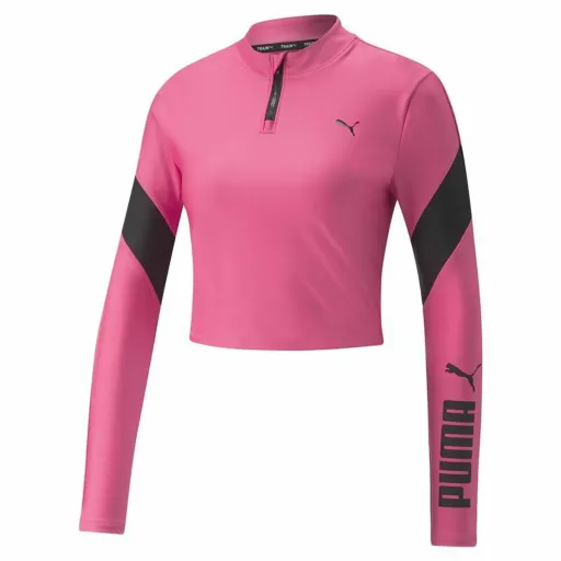 Camisola de Manga Comprida Mulher Puma Rosa Choque