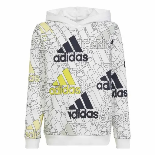 Polar com Capuz Unissexo Adidas Brand Love Branco