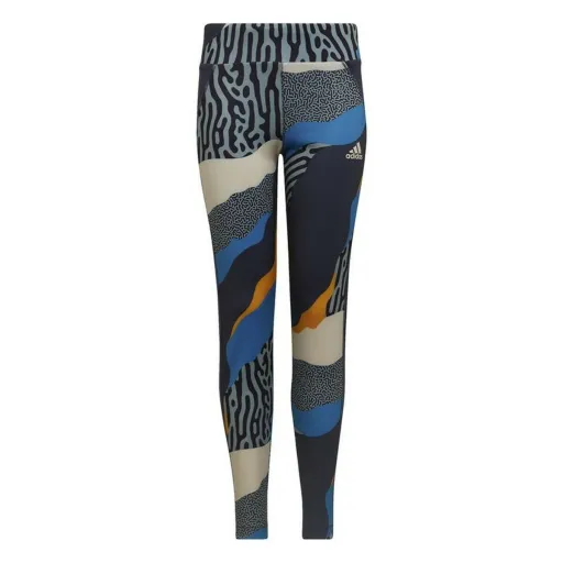 Leggings de Desporto Infantis Adidas Multicolor Azul