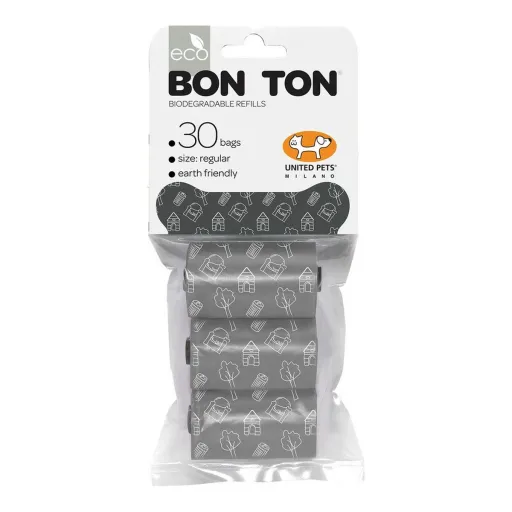 Sacos Higiénicos United Pets Bon Ton Regular Cão Cinzento (3 x 10 Uds)