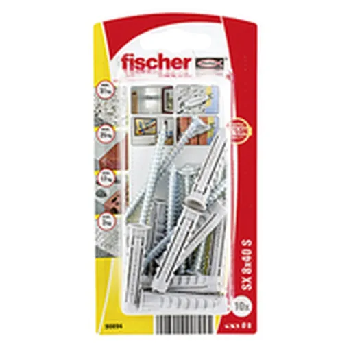 Buchas e Parafusos Fischer Buchas e Parafusos 10 Unidades (8 x 40 mm)