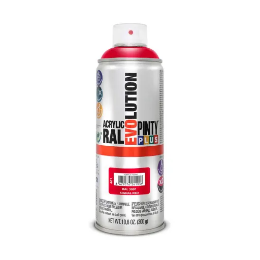 Tinta em Spray Pintyplus Evolution RAL 3001 400 ml Signal Red