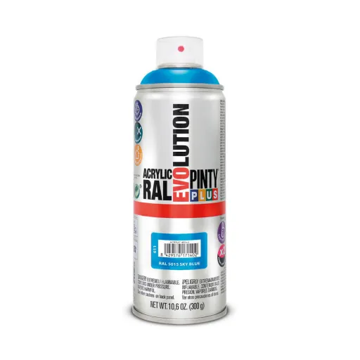 Tinta em Spray Pintyplus Evolution RAL 5015 400 ml Sky Blue