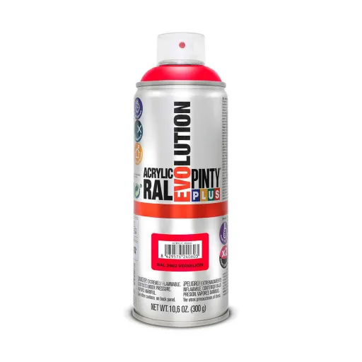 Tinta em Spray Pintyplus Evolution RAL 2002 400 ml Vermilion