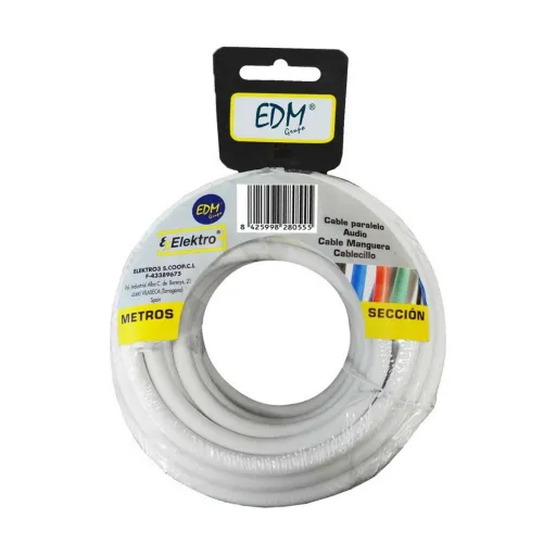 Cabo EDM 28021 Branco 2 x 1 mm 5 m