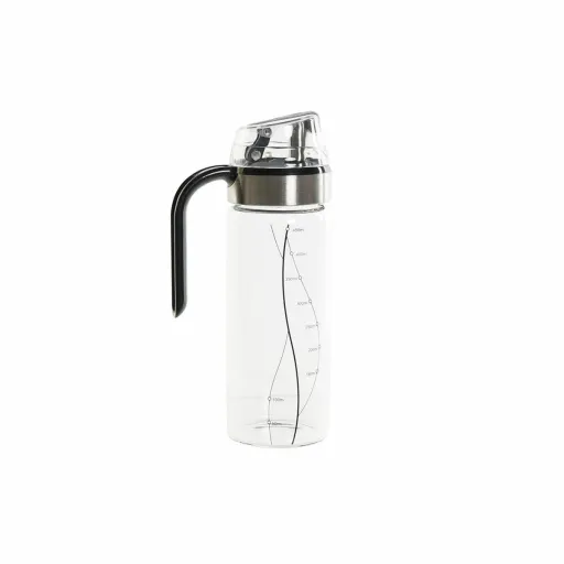 Galheteiro DKD Home Decor Preto Transparente Aço Inoxidável Vidro de Borosilicato 450 ml