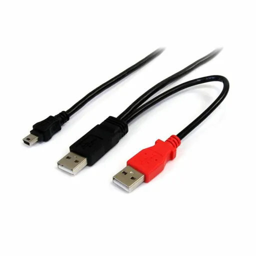 Cabo USB 2.0 A para Mini USB B Startech USB2HABMY6           Vermelho Preto