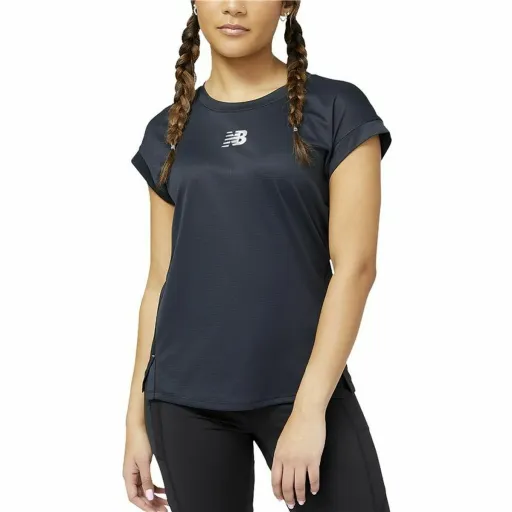 Camisola de Manga Curta Mulher New Balance Impact AT N-Vent Preto