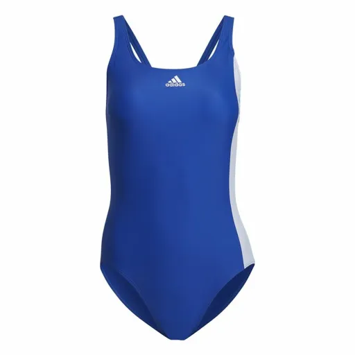 Fato de Banho Mulher Adidas Colorblock Azul