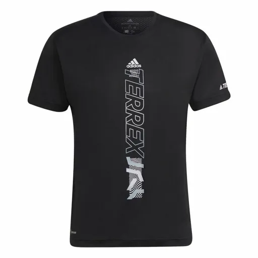 Camisola de Manga Curta Homem Adidas Agravic Preto