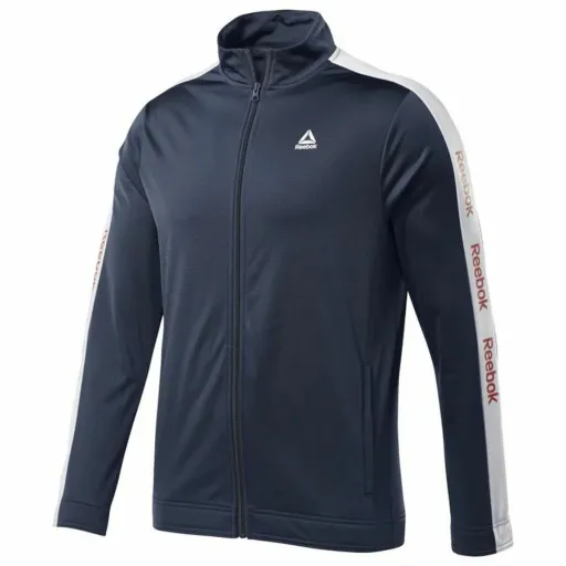 Casaco de Desporto para Homem Reebok Essentials Linear Logo Azul Escuro