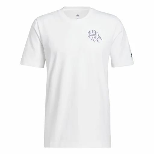 Camisola de Manga Curta Homem Adidas Avatar James Harden Graphic Branco