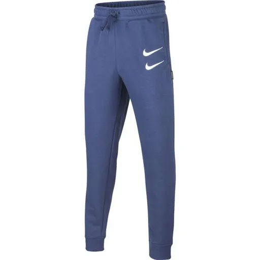 Calças de Treino Infantis Nike Swoosh Azul Escuro